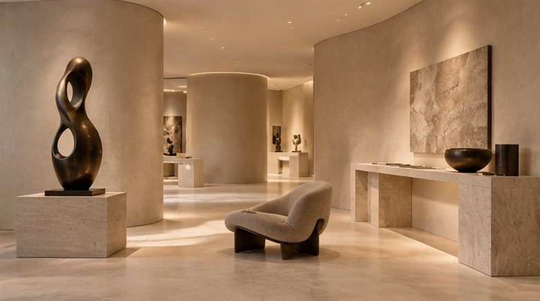 Espace d’exposition sculptural du Showroom Faubourg à Paris